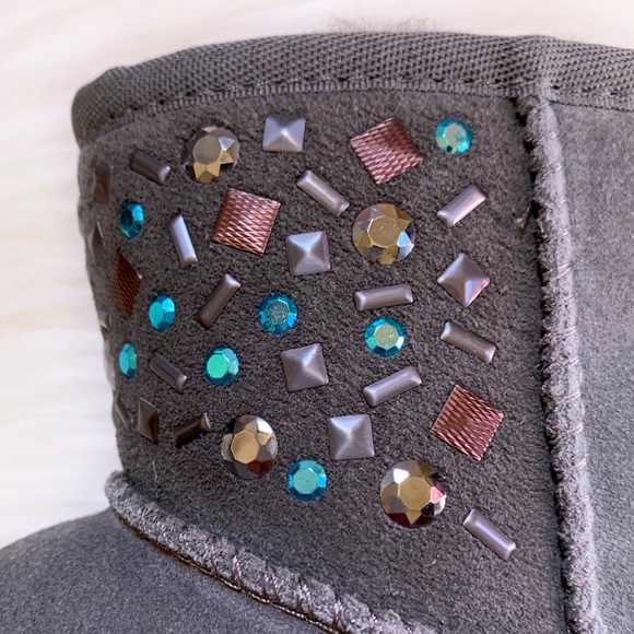 UGG Classic Mini Stud II Charcoal Boots - Picture 5 of 9